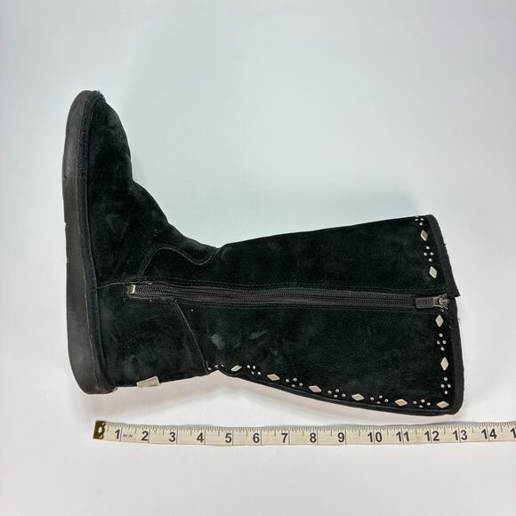 UGG Joplin Black Suede Studded Winter Snow Rain Boots 5544 Women's Size 7 - Picture 4 of 7